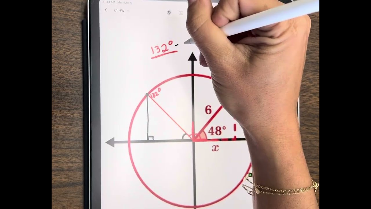 Algebra 2 amplify REFERENCE ANGLES 7.1 HW #1