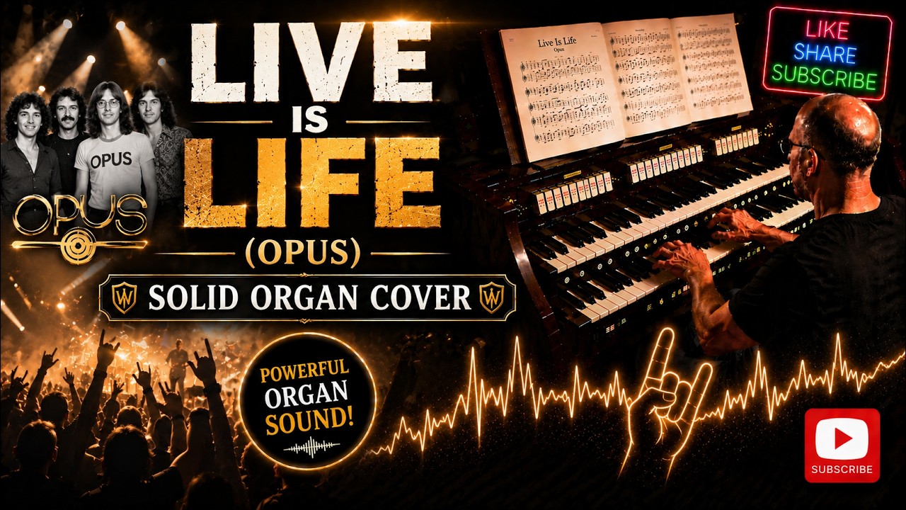 PIPE ORGAN COVER: LIVE IS LIFE (Opus) 💪🏻🎸🎺by Martijn Koetsier