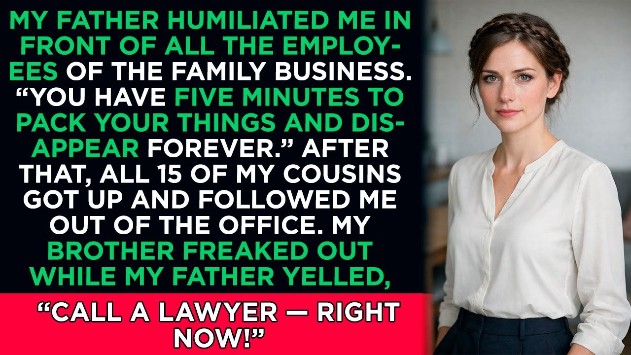 My father humiliated me in front of all the employees of the family business. “You have five...