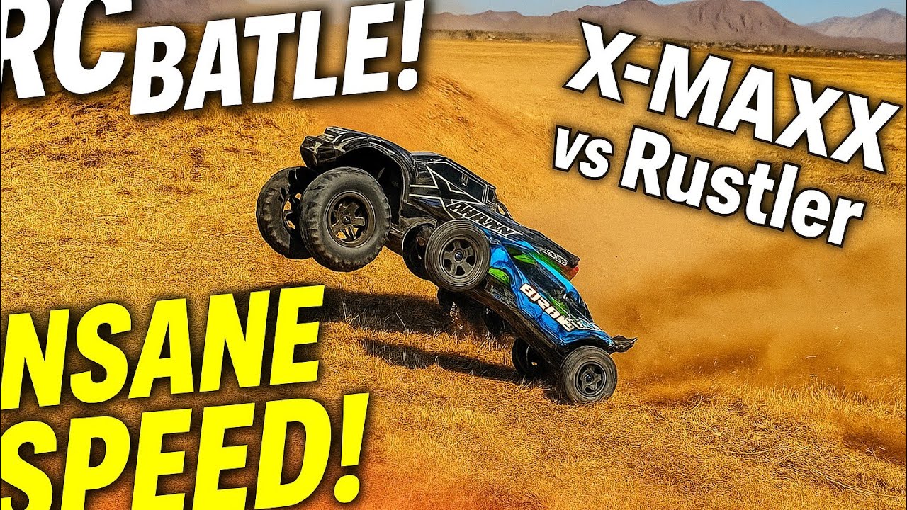 TRAXXAS X-MAXX 8S vs Rustler 4x4 VXL – EPIC RC Battle! Speed, Jumps, Backflips & Carnage!