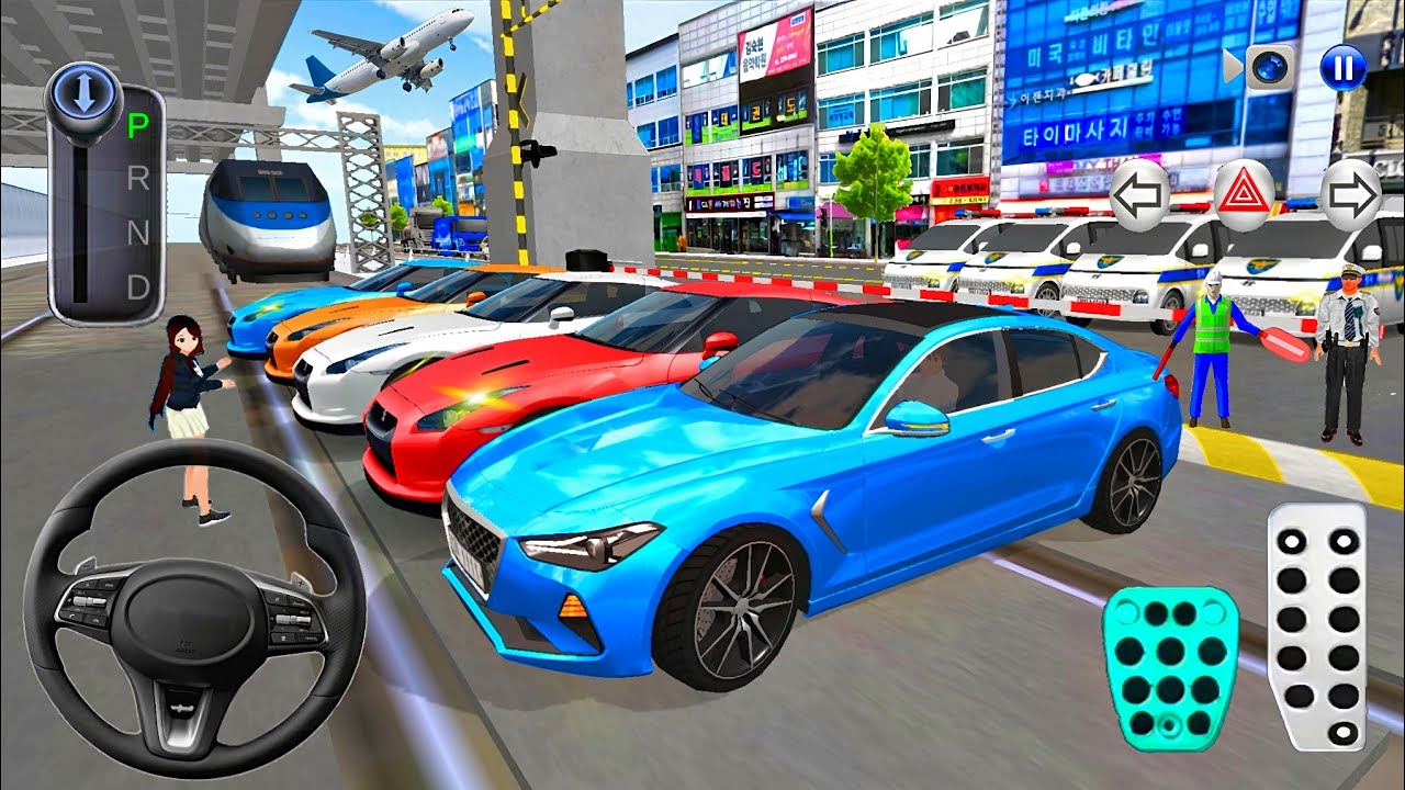 New Blue Mercedes G63 & Supercars vs Bullet Train🚄🚘 3D Driving Class 2025 - Android Gameplay🎮