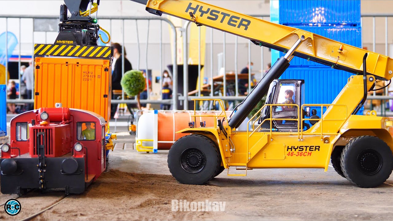 AMAZING RC FORKLIFT & HYSTER REACHSTACKER I HEAVY HAULAGE RC TRUCK I EXCEVATOR I HANSETRUCKER BREMEN