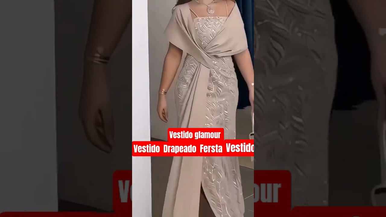 VESTIDO GLAMOUR DRAPEADO #eleg&acirc;ncia #fashion #modasobmedida #look #lookdodia