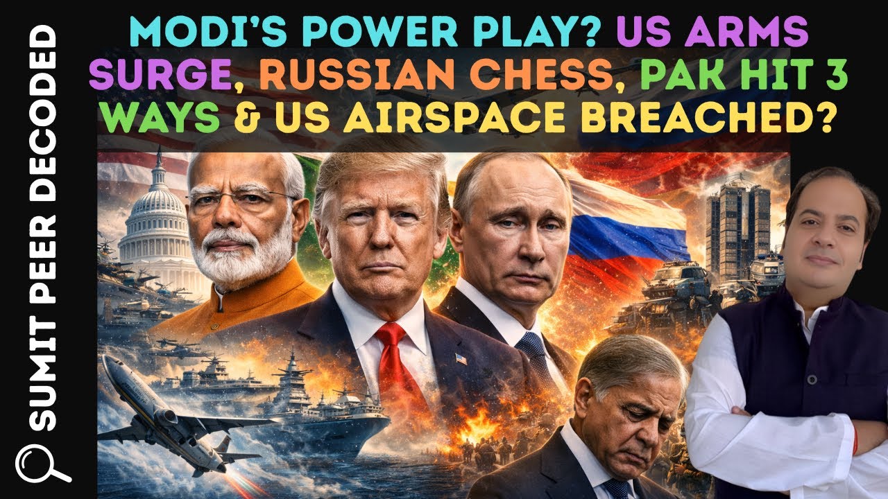 Modi’s Power Play? US Arms Surge, Russian Chess, Pak Hit 3 Ways & US Airspace Breached?|| SUMIT PEER