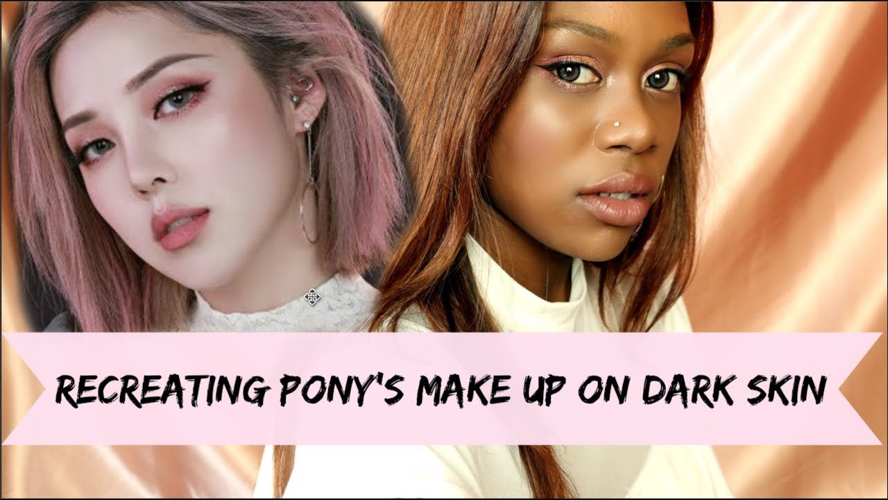 Pony's Pink Gold Makeup Recreation (Dark Skin)
