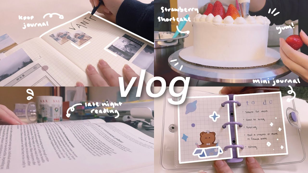 vlog 3 🍓 // journaling, baking, movies, etc.