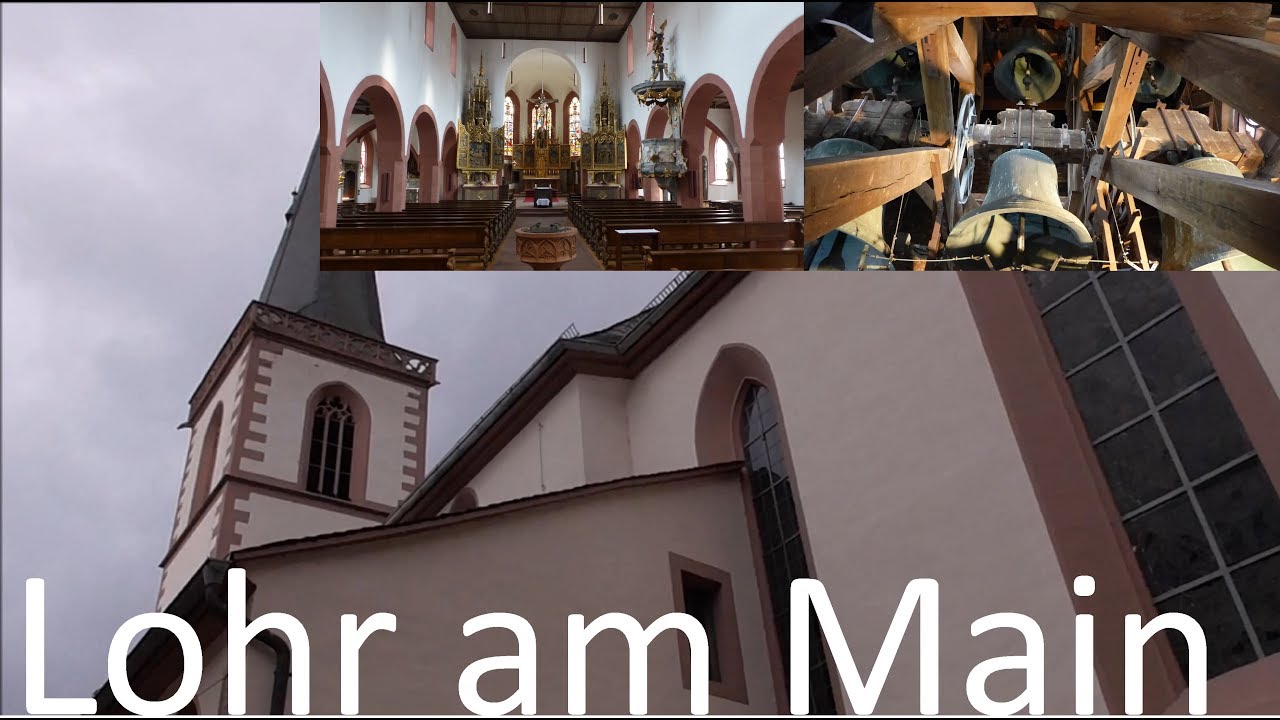 Lohr am Main (MSP) Die sechs Glocken der Stadtpfarrkirche Sankt Michael (Turmaufnahme)