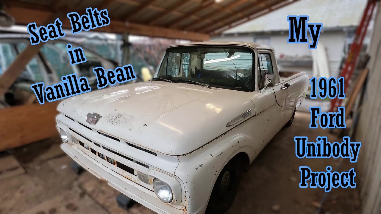 Ремни безопасности цвета ванили (F100 Unibody 1961 года)