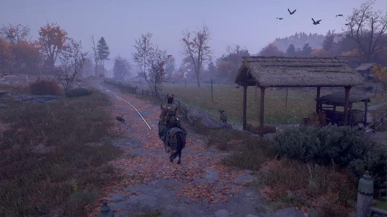 Assassin's Creed ShadowsNortheast to Southwest.Horseback ride screen saver.