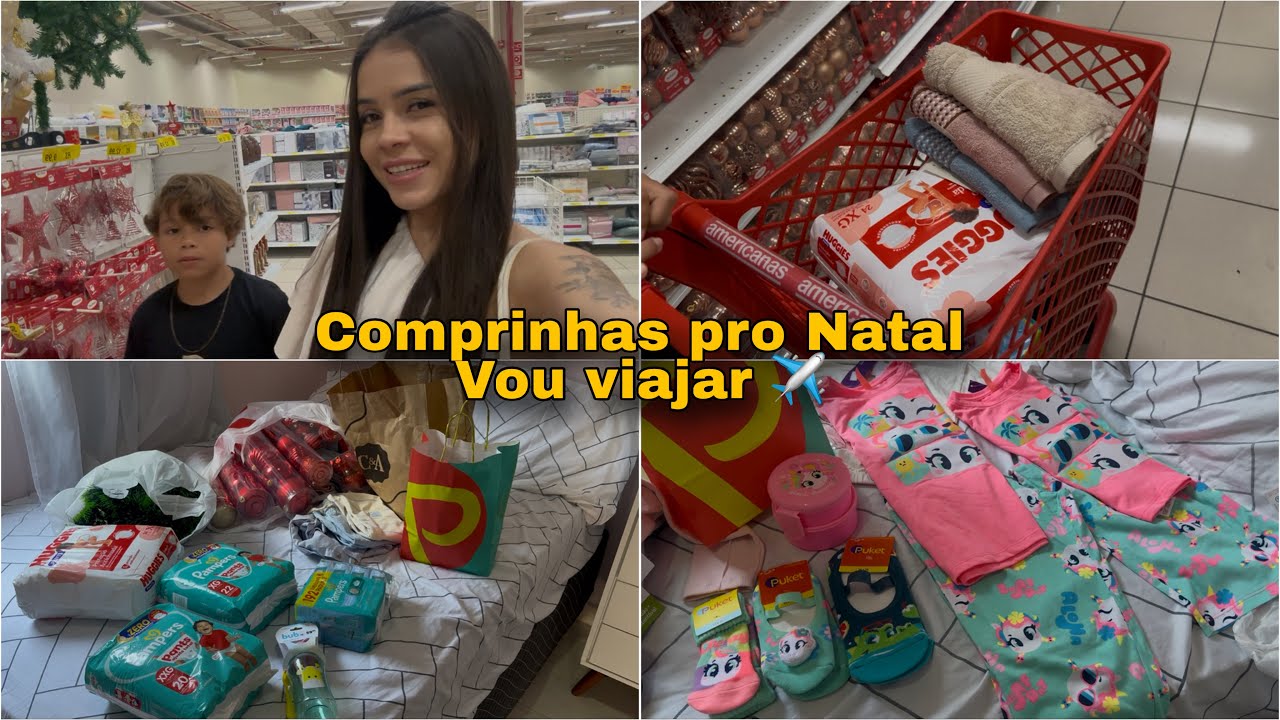VAMOS VIAJAR ✈️ COMPRANDO COISAS DO NATAL E COMPRINHAS DE ROUPAS 