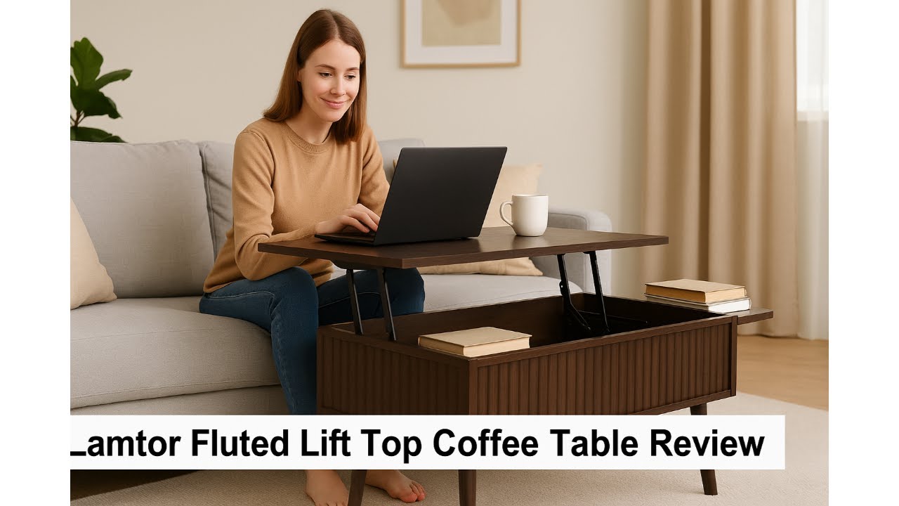 ☕ Lamtor Fluted Lift Top Coffee Table Review ☕
