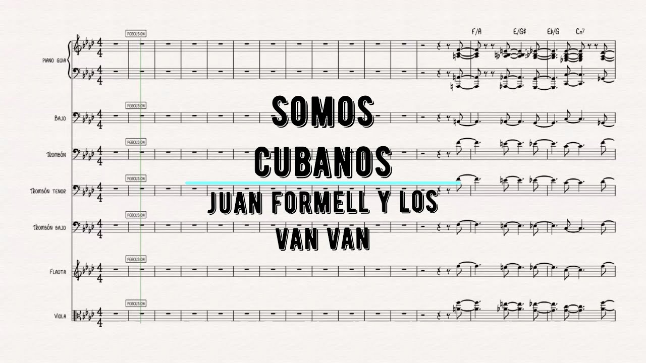 Somos Cubanos (Pista/Partituras) Juan Formell y los Van Van