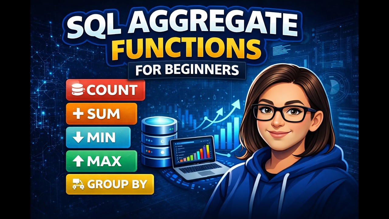 👉 SQL Aggregate Functions Explained | COUNT, SUM, MIN, MAX, GROUP BY | SQL for Beginners