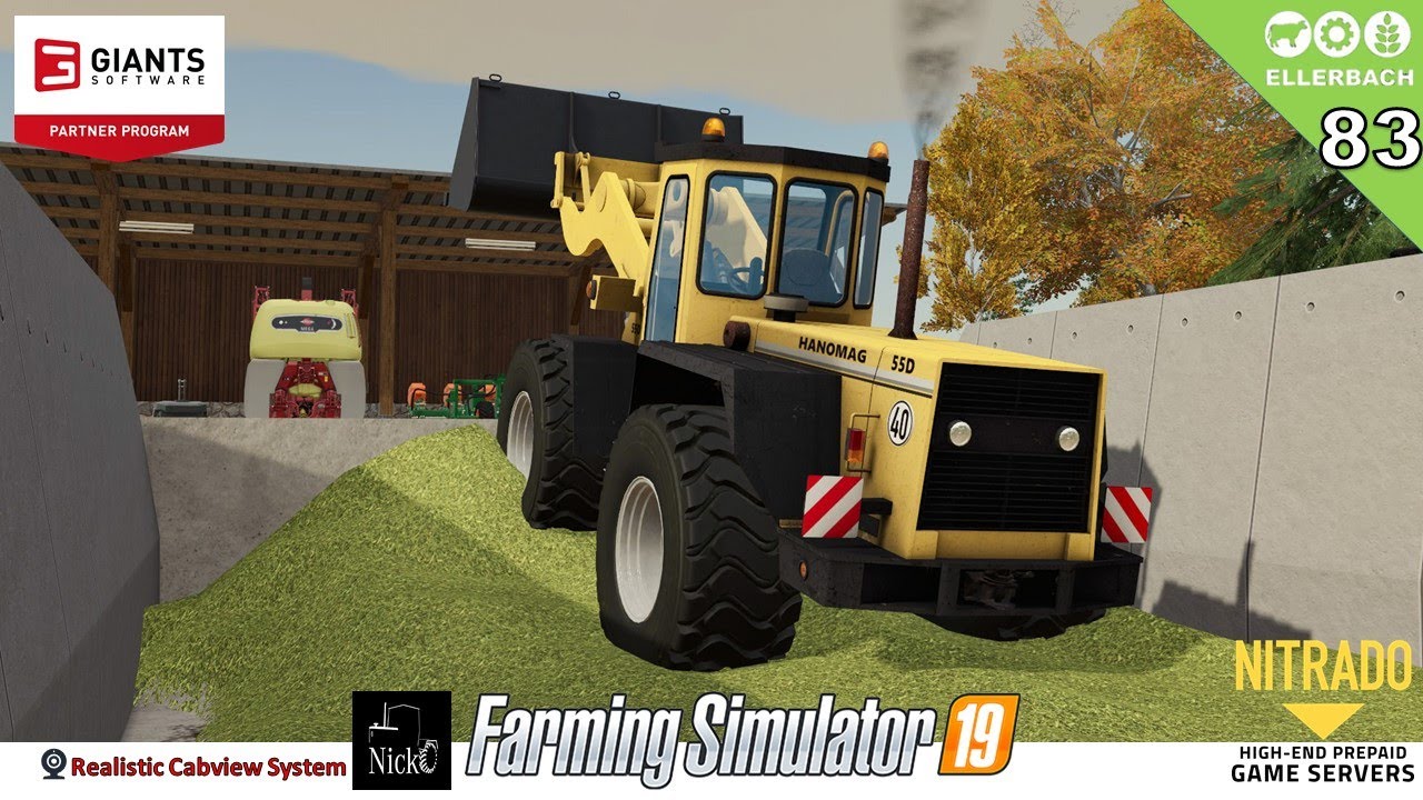 FS 19 🚜 Ellerbach 83 - Viaggi di trinciato e inizio riempimento trincea 