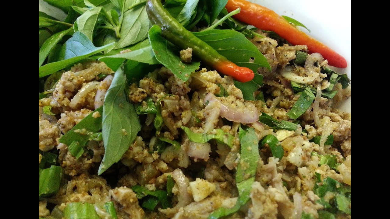 How to make Laap Sach Chrouk (Laap with pork)