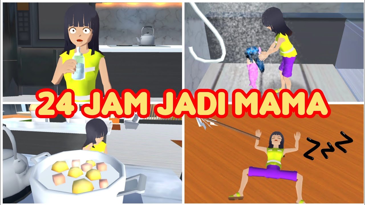 ANGEL 24 JAM JADI MAMA || Drama Sakura School Simulator