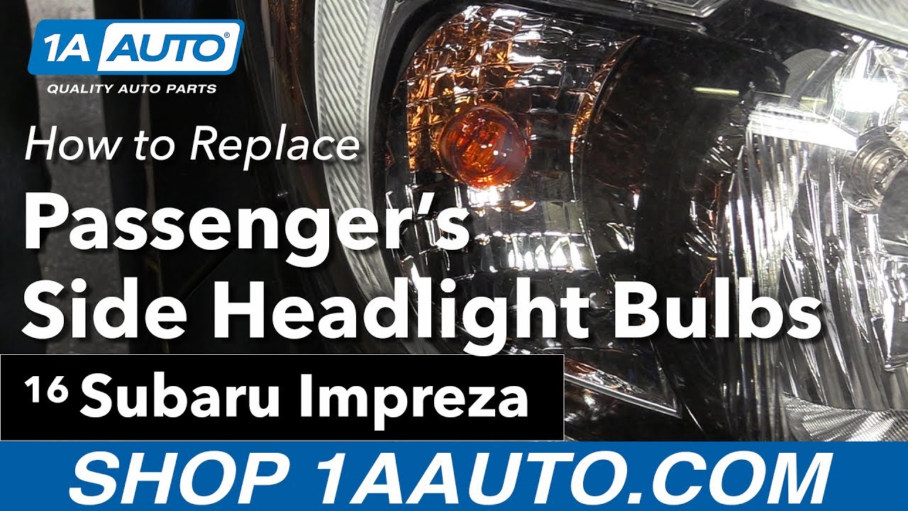 How to Replace Passenger's Side Headlight Bulbs 11-16 Subaru Impreza