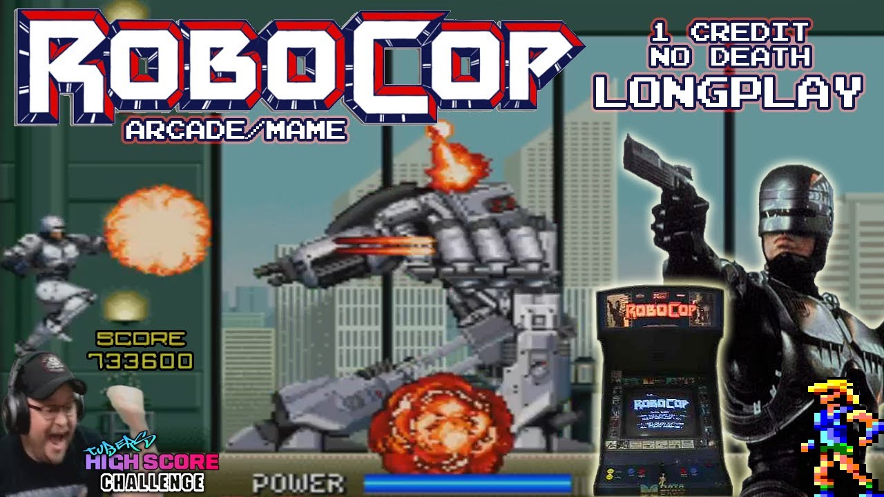 [ARCADE/MAME] Robocop - Longplay (1cc no death - 733,600 no glitching) [Tubers High Score Challenge]