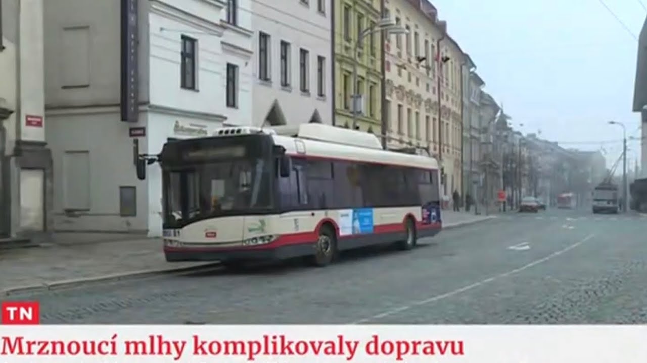 Námraza zastavila trolejbusy a sprejeři lanovku