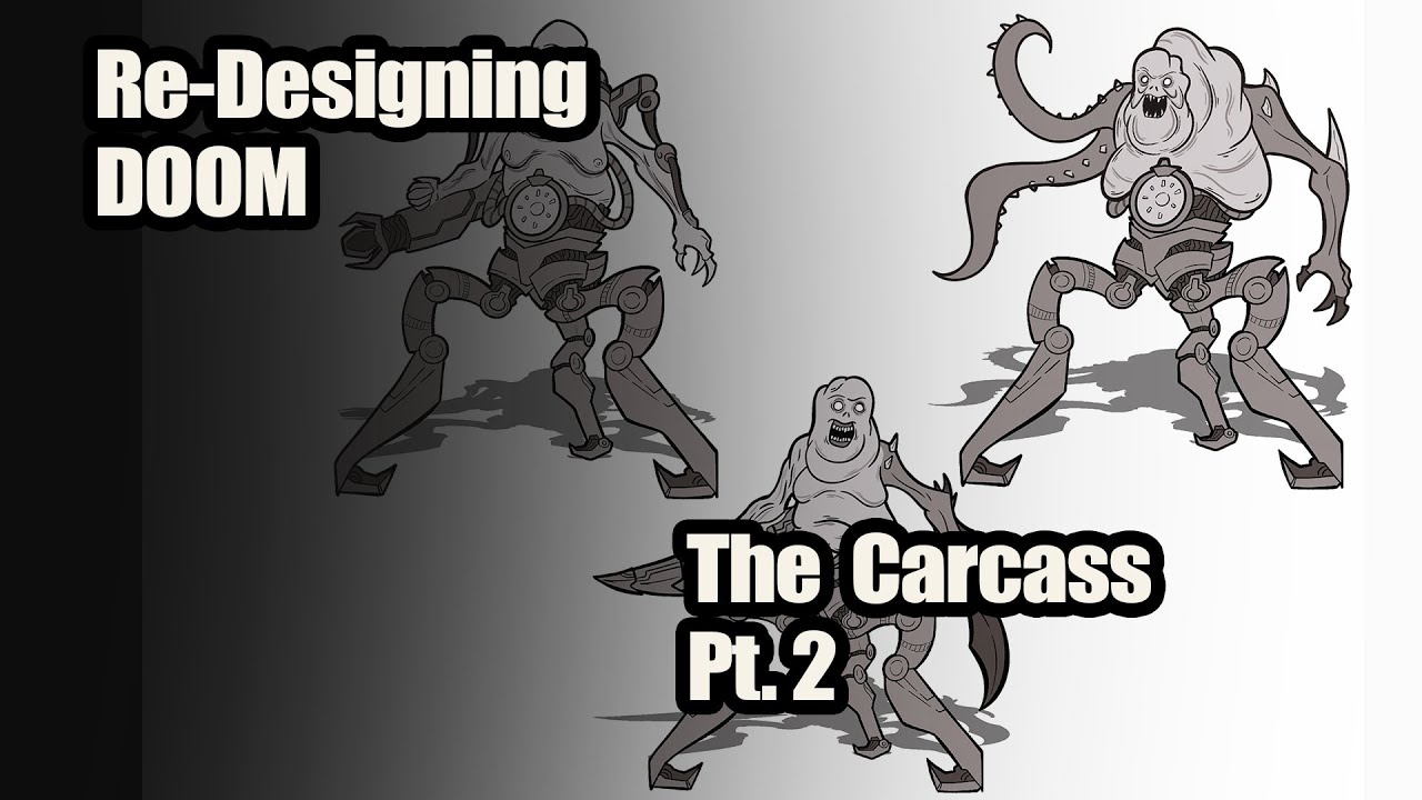 Re-Designing DOOM: The Carcass Pt 2 #doom #art #doomthedarkages #conceptart #design #artist