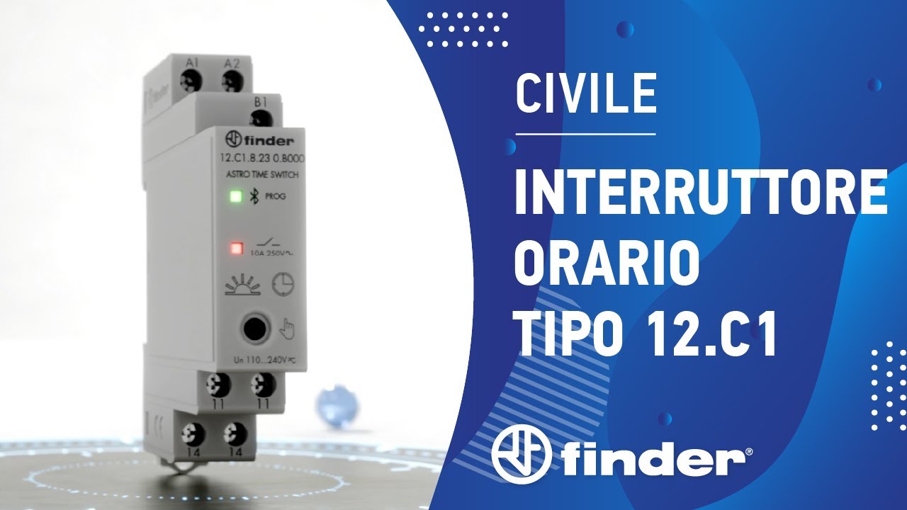 Finder presenta l'Interruttore orario Tipo 12.C1