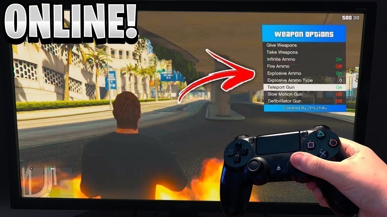 Играю в GTA 5 Online с мод-меню на PS4 (2026)