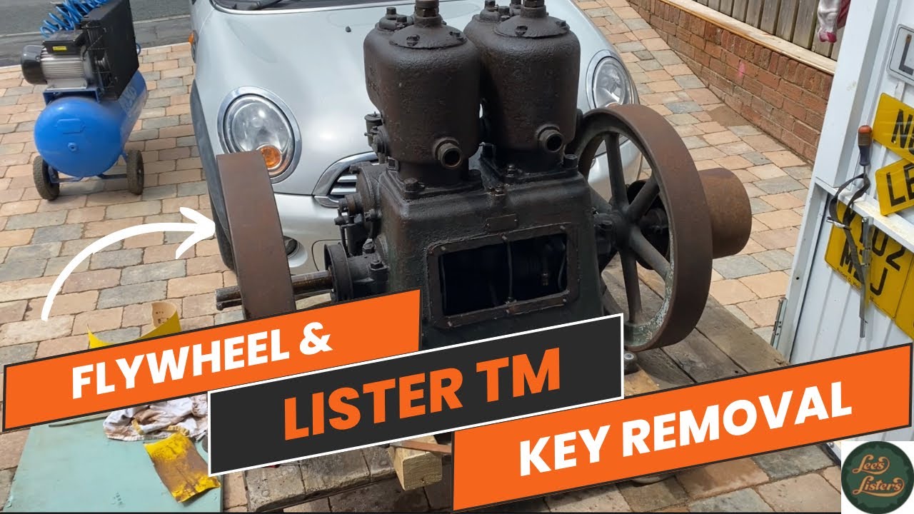 Восстановление стационарного двигателя типа Lister TM 1921 года, часть 2 — снятие маховика и шпонки