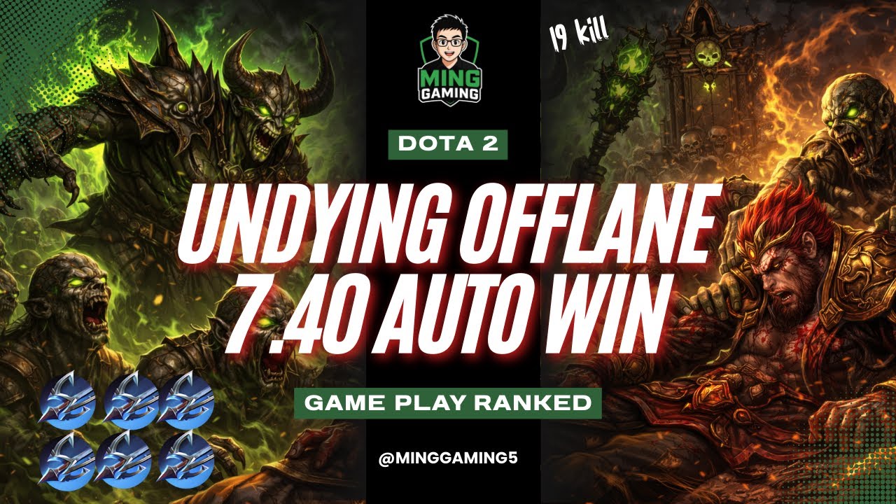 Undying OFFLANE 7.40 harpoon - Dota 2 Ranked Gameplay | Ming Gaming