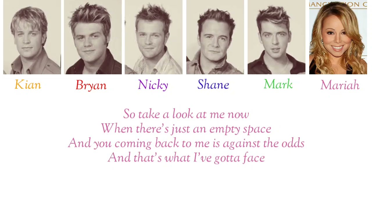 Westlife ft. Mariah Carey - Against all odds color coded lyrics