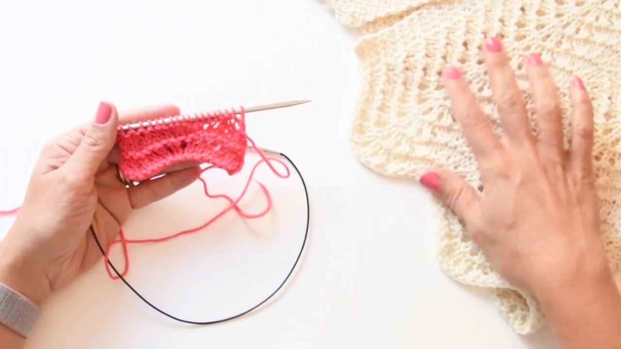 Point de vague en tricot.