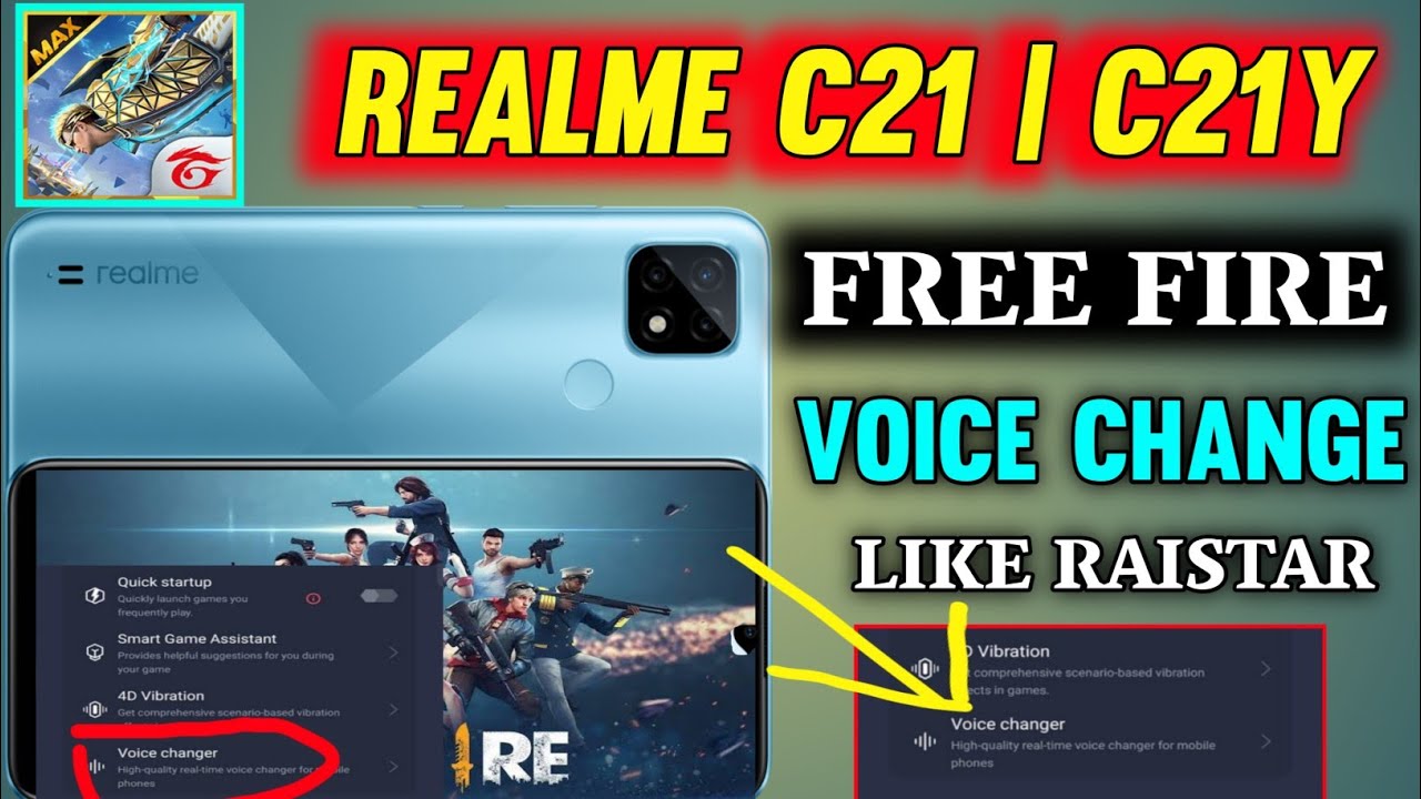 REALME C21 C21Y FREE FIRE VOICE CHANGE ||HOW TO CHANGE FREE FIRE VOICE IN REALME C21| C21Y
