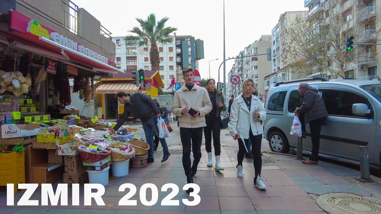 Izmir in 4K: Walking Through the Neighborhoods - Turkey 2023 (Adnan Süvari to F.Altay)