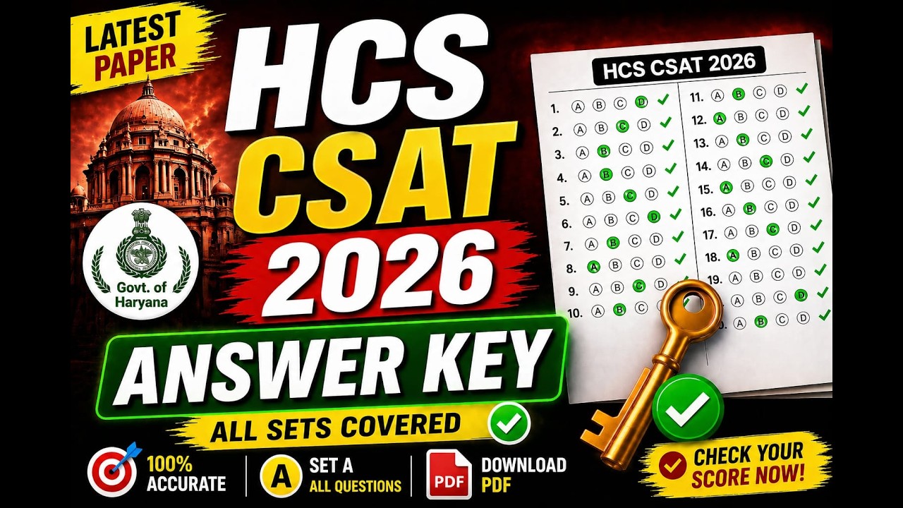 HCS CSAT 2026 SET A answer key