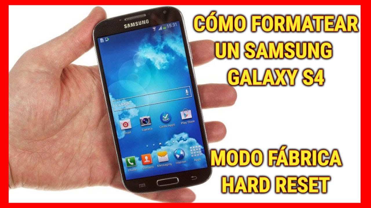 ▷ 3 formas de 【 FORMATEAR un SAMSUNG GALAXY S4 】👉 I9505 RESETEAR | REINICIAR | HARD RESET