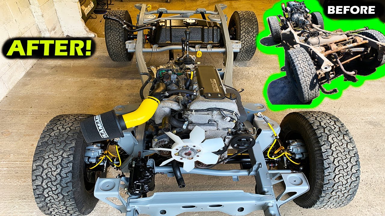 Suzuki Jimny Rebuild - Rolling Chassis Before & After