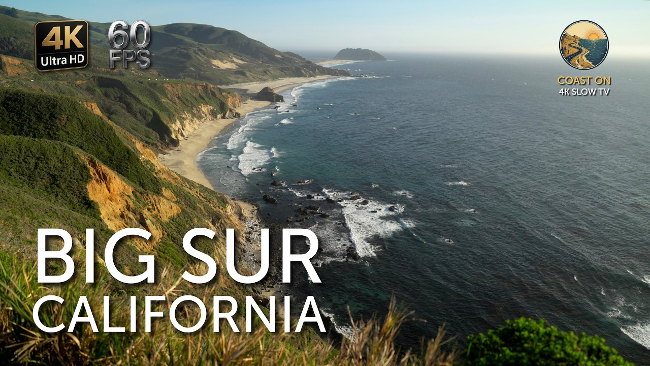 Big Sur California 4K: 1 Hour of Ocean Waves & Coastal Cliffs (Slow TV)