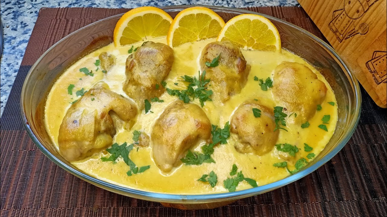 Muslos de Pollo a la crema de Naranjas 🍊🍊🍊 espectacular #muslos #de #pollo #crema #naranjas 