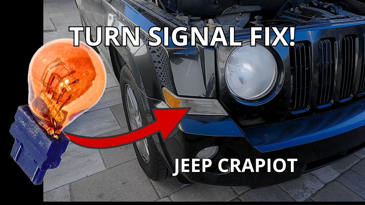 Замена лампочки переднего указателя поворота на Jeep Patriot (2007-2017). Проблема с отсутствием ...
