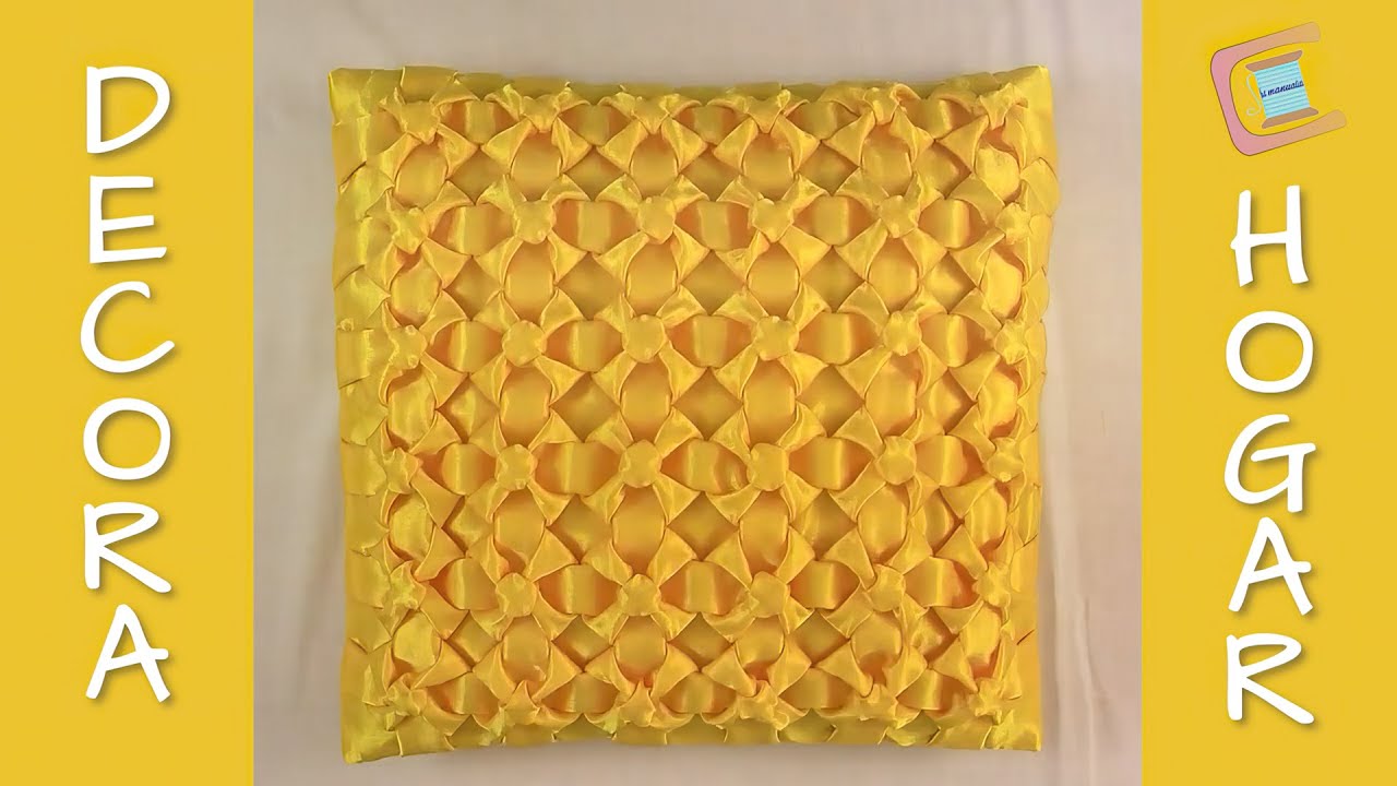 💛🧡Cojín Drapeado Belleza 💛🧡SMOCKING CUSHION-CAPITONE-CUSHION COVER-ALMOFADA CAPITONE-SEWING CUSHION