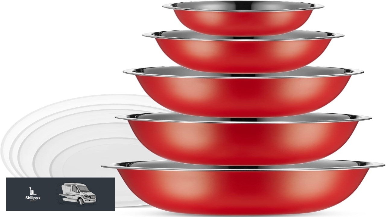 WHYSKO Stainless Steel Mixing Bowl Set 10 Piece Stainless Steel Mixing Bowls