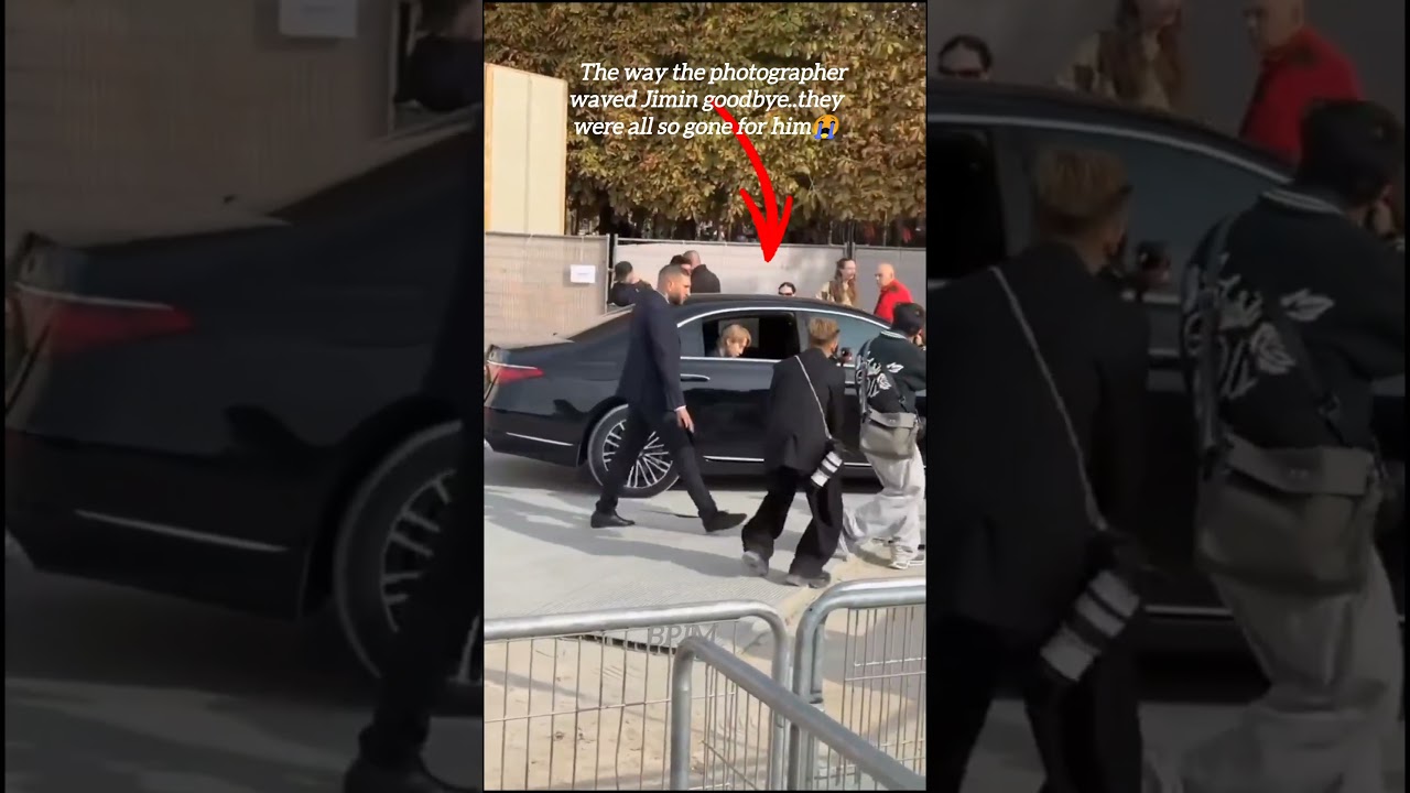 The way the photographer waved Jimin goodbye.😭#JiminxDior #DiorSS26 #PFW @dior  #jimin