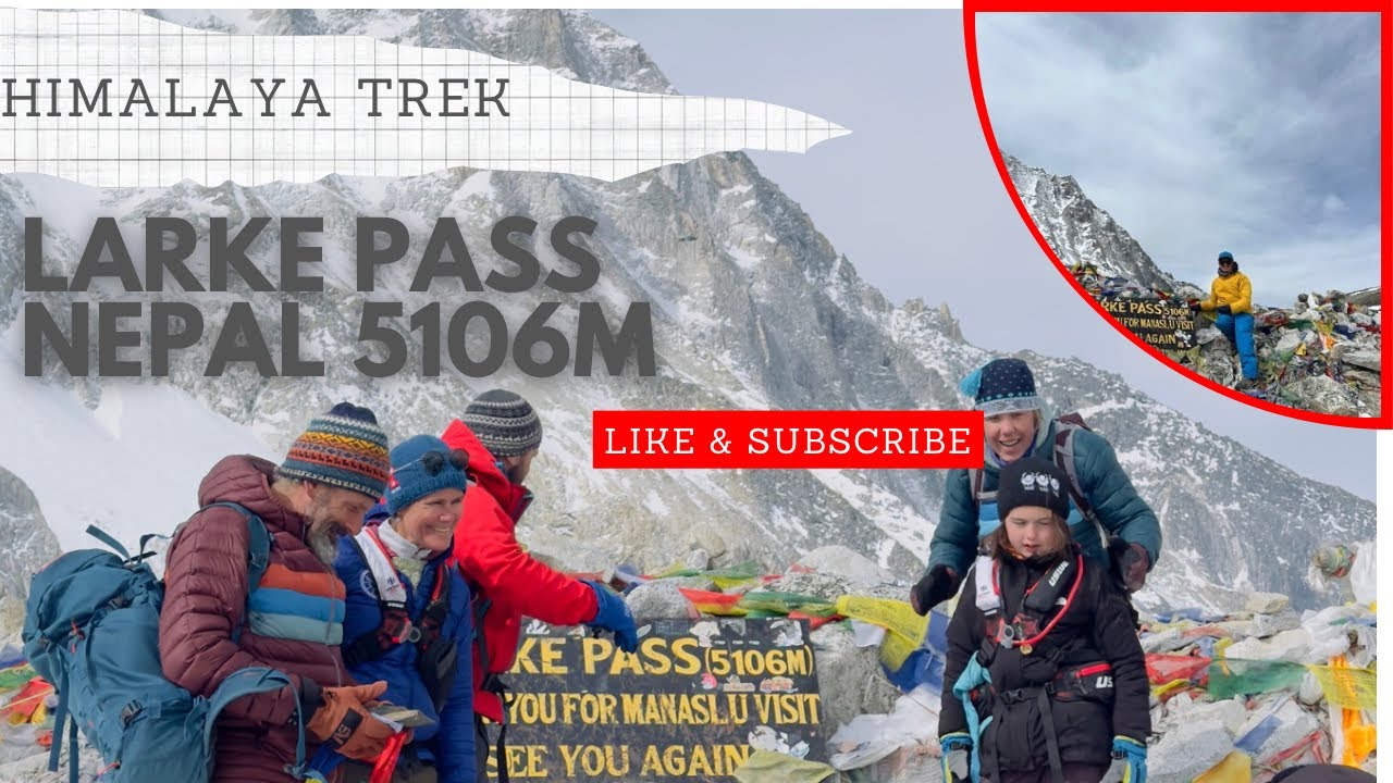 Manaslu Circuit l Larke Pass 5106M | Authentic Trekking, No Background Music l Gorkha Nepal