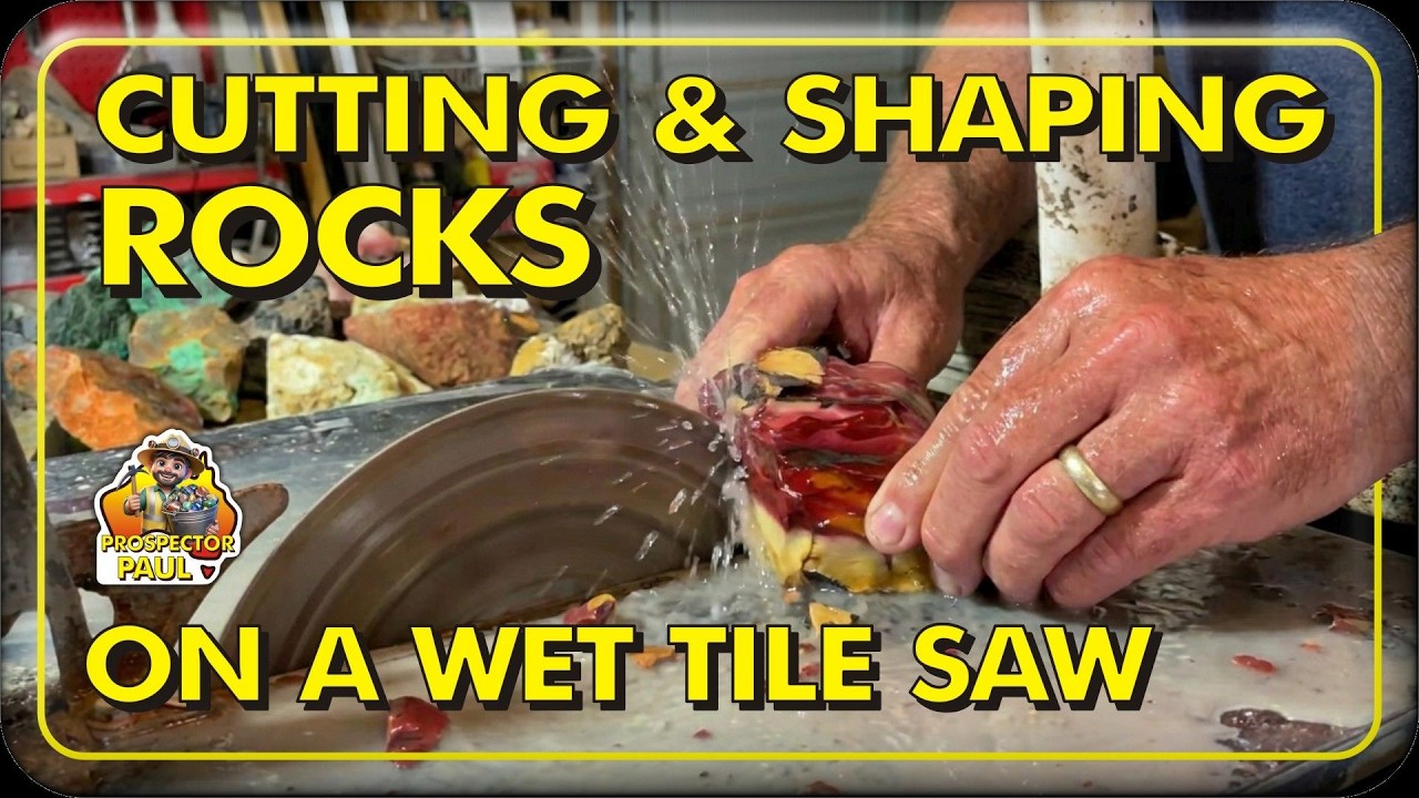 Cutting and Shaping Rocks for Tumbling using a Wet Tile Saw
