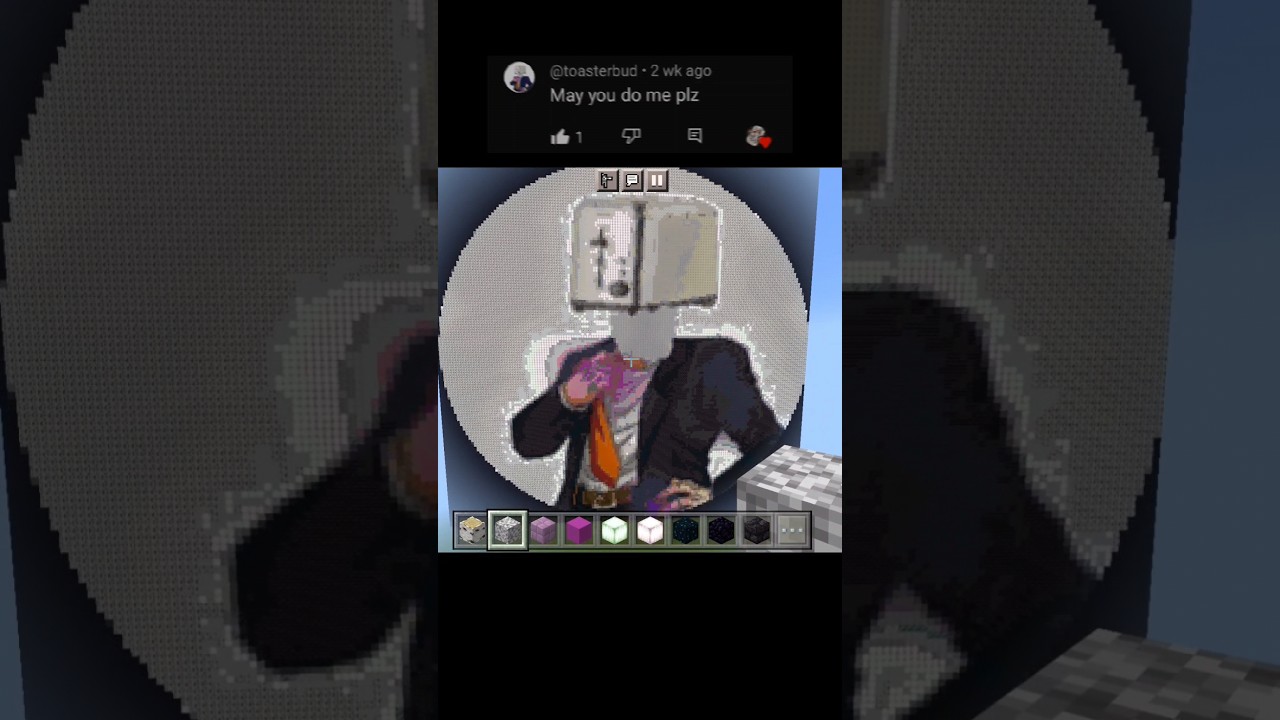 😚 || MY SUBSCRIBER LOGO X MINECRAFT WALL || 😉 @toasterbud #minecraft #gaming #video #subscribe