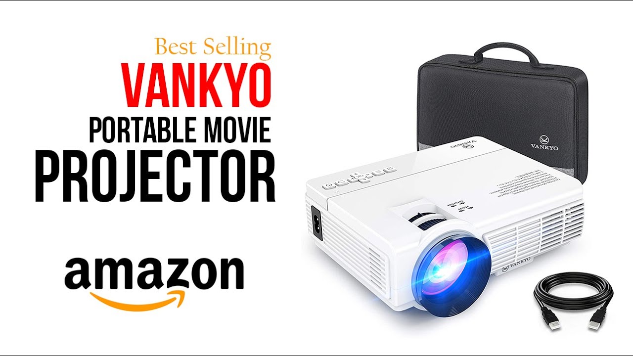 Mini Projector,1080P and 170''Display Supported,Portable Movie Projector with40,000 Hrs LED LampLife