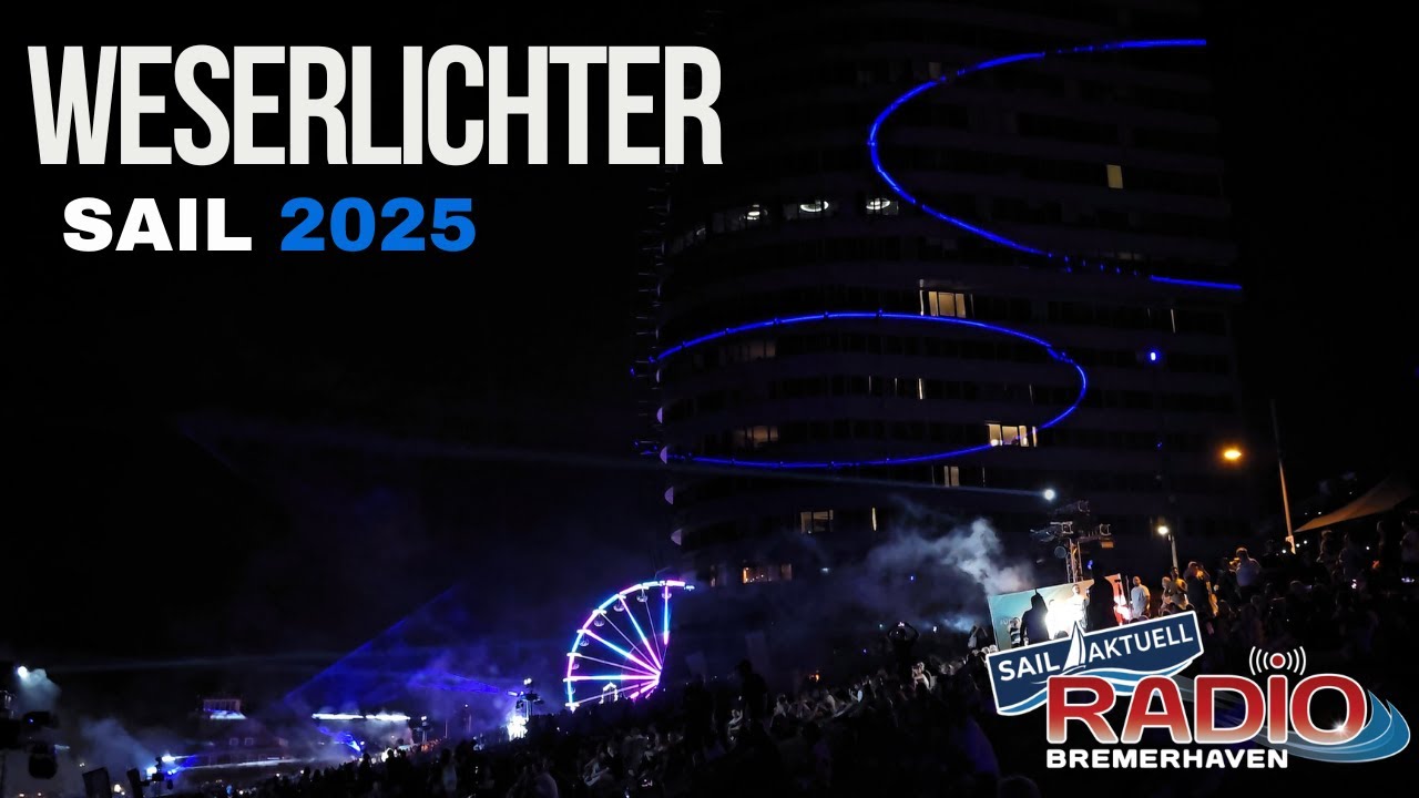 Weserlichter Komplette Lasershow Sail Bremerhaven 13. August 2025 (UHD)