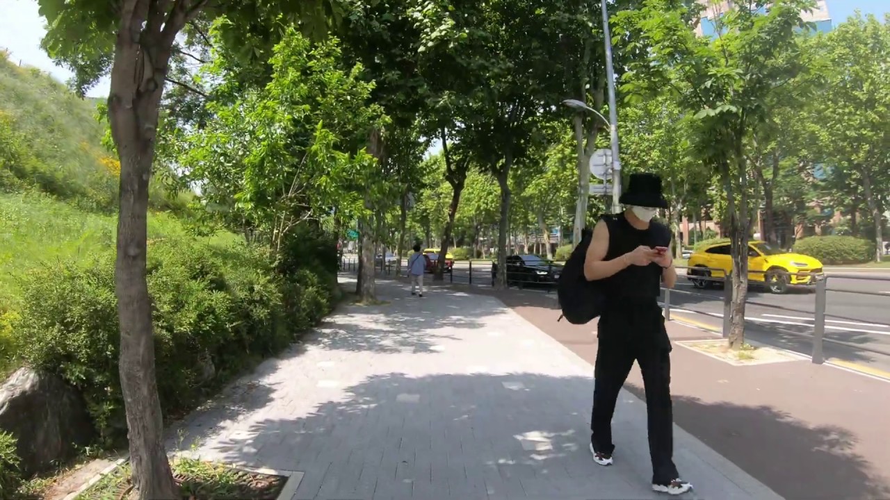 【4k】Gangnam-daero, Walking from Yangjae Citizen's Forest Station to Yangjae Station, Seoul Korea