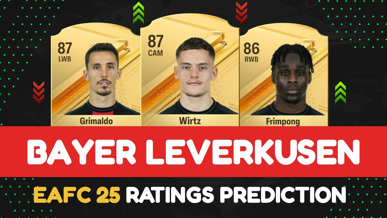 FC 25 | BAYER LEVERKUSEN PLAYER RATINGS PREDICTION 🔥🤯 | EA FC 25 | ft. Grimaldo, Wirtz, Frimpong