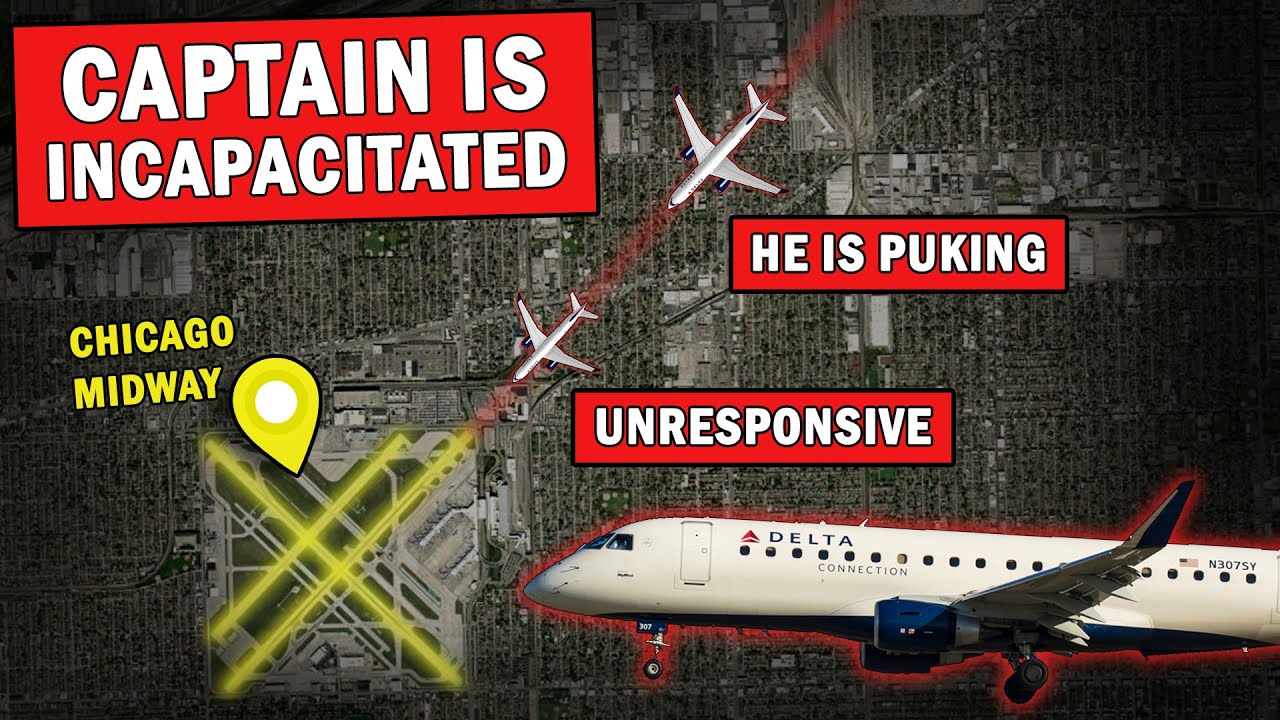 Captain INCAPACITATED Right Before Landing | Copilot Takes Over the Controls