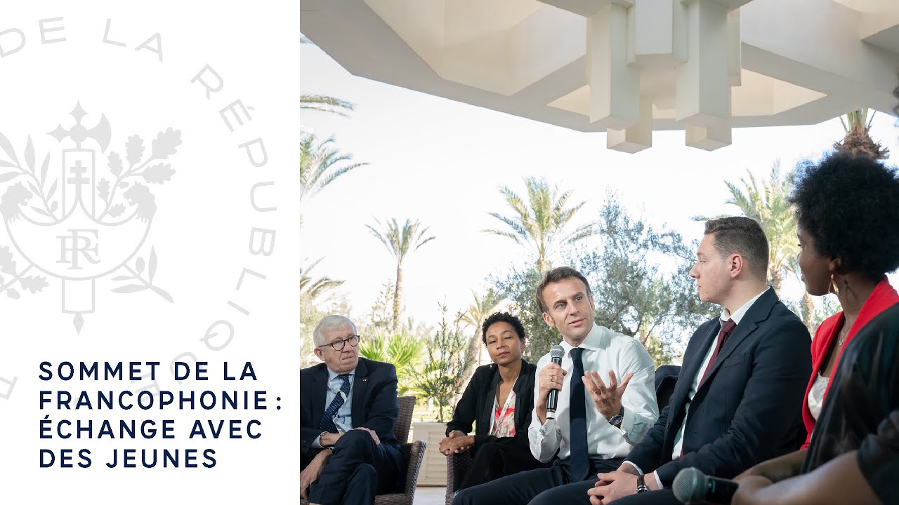 Sommet de la Francophonie | Le Président Emmanuel Macron échange avec des jeunes